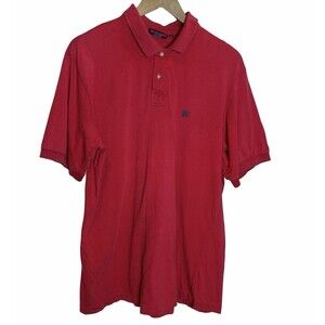 Vintage 80s Chaps Ralph Lauren Made in Korea Red Short Sleeve Shirt HOLES PICS